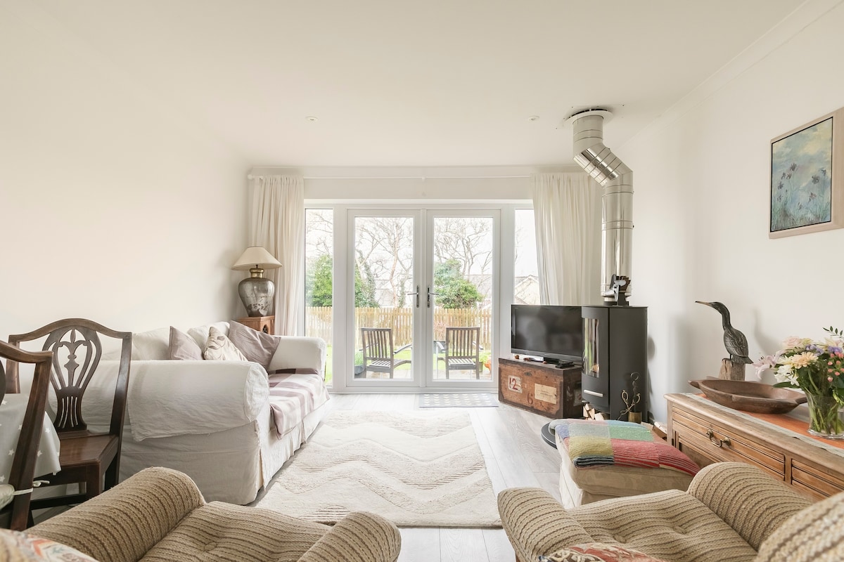 Bedroom in seaside cottage on the coast path