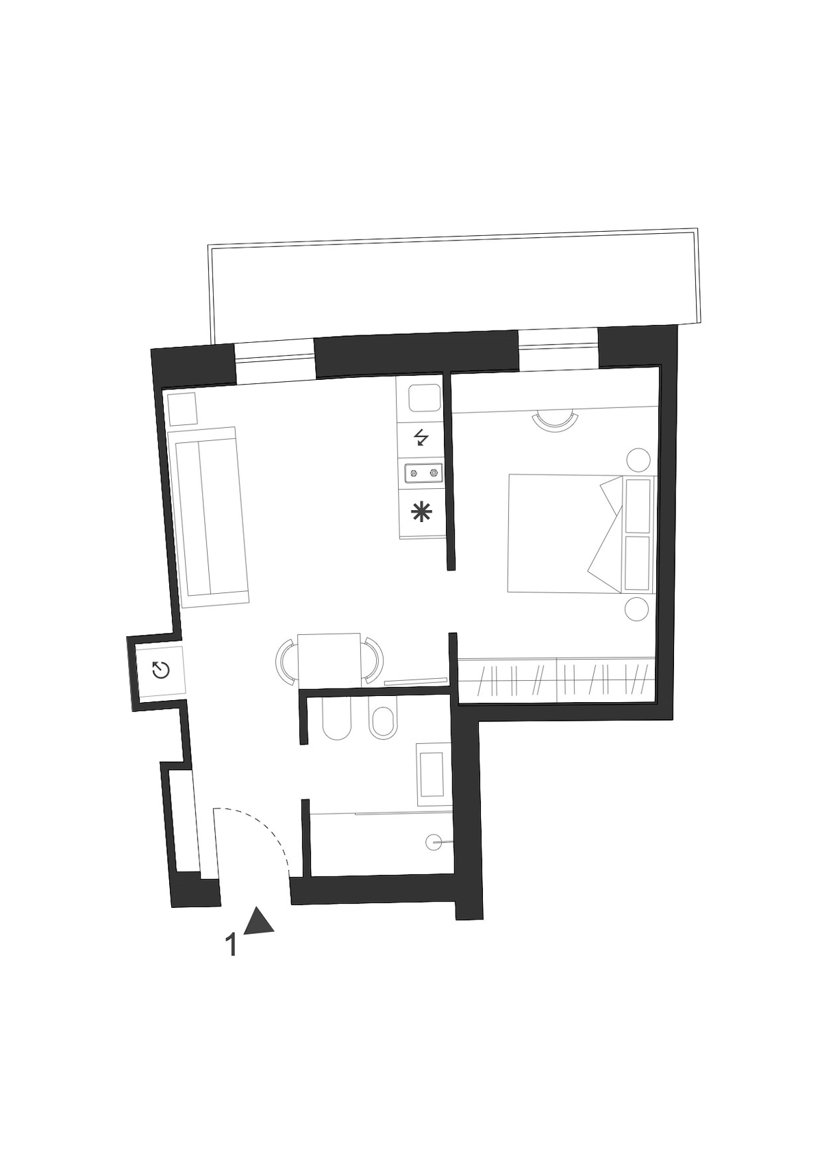 Isotta ， 2间客房套房和阳台公寓， Corso51