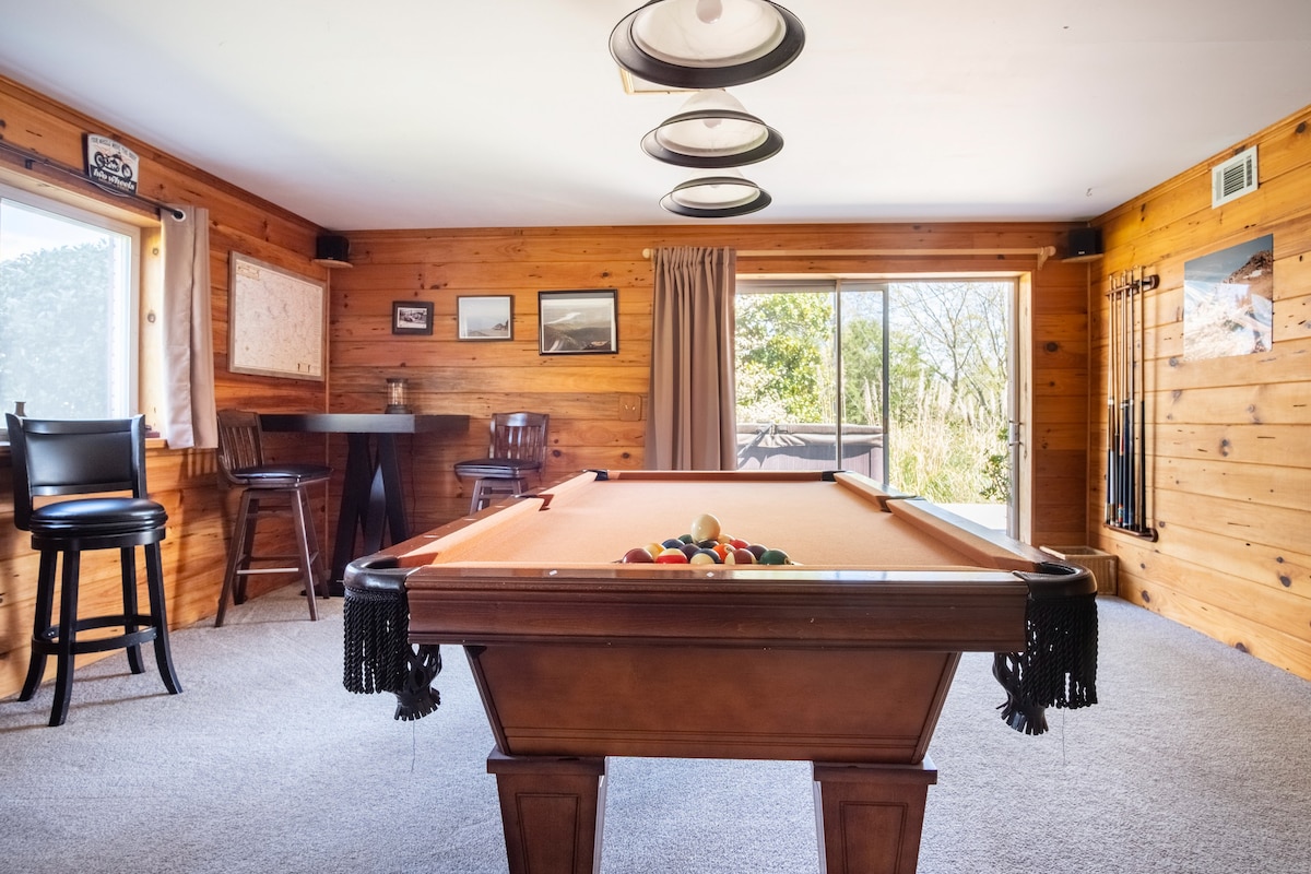 Riders Base, Privacy, Hot Tub, Pool Table, Firepit