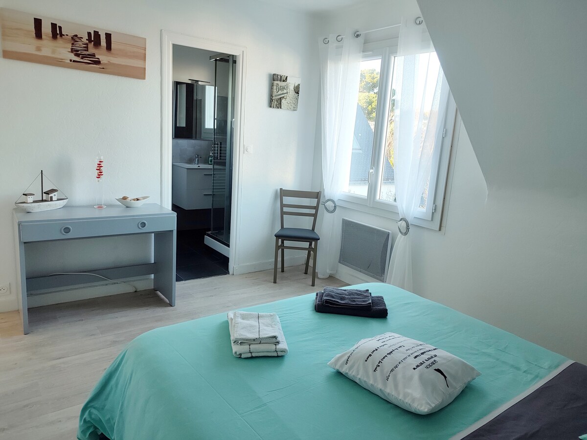 Quiberon ，漂亮的公寓，靠近海滨的卧室