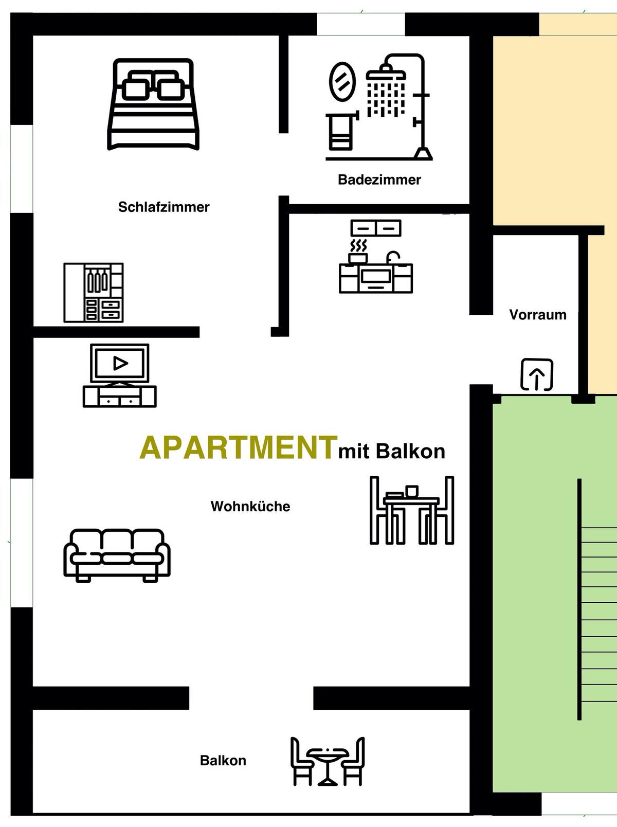 Apartment mit Balkon | W4-Rooms Allentsteig