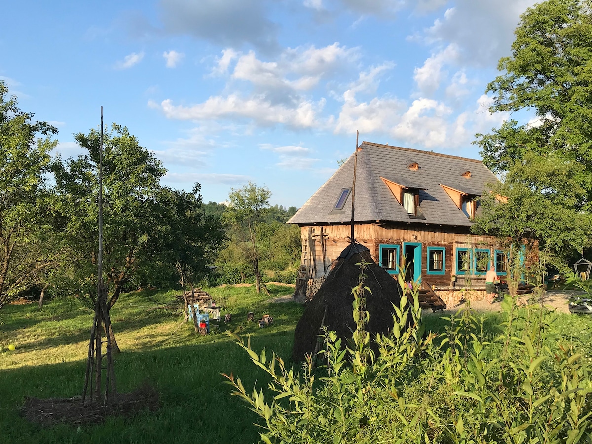 Big Family Space in Breb's Cosy Barn green garden