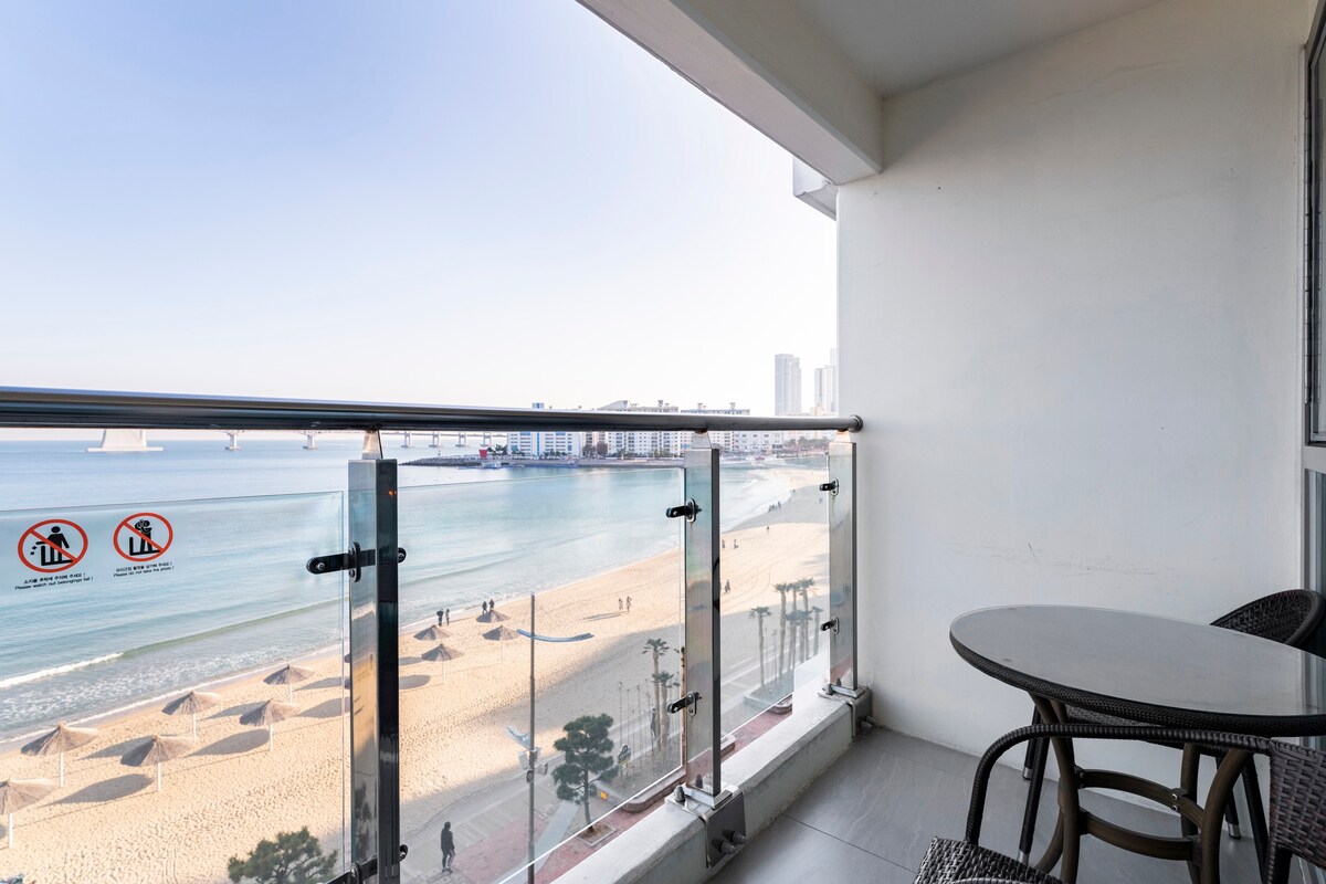 FV-BeRelax Front Ocean Terrace ~ Legal Accommodation ~ Beach 1 Second - Gwangalli烟花节Myungdang-Netflix -蓝牙