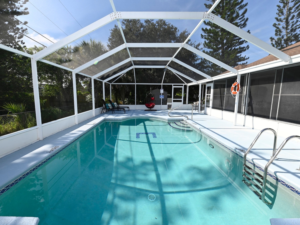 Villa Style Living w/ Sunroom, Heated Pool & WiFi