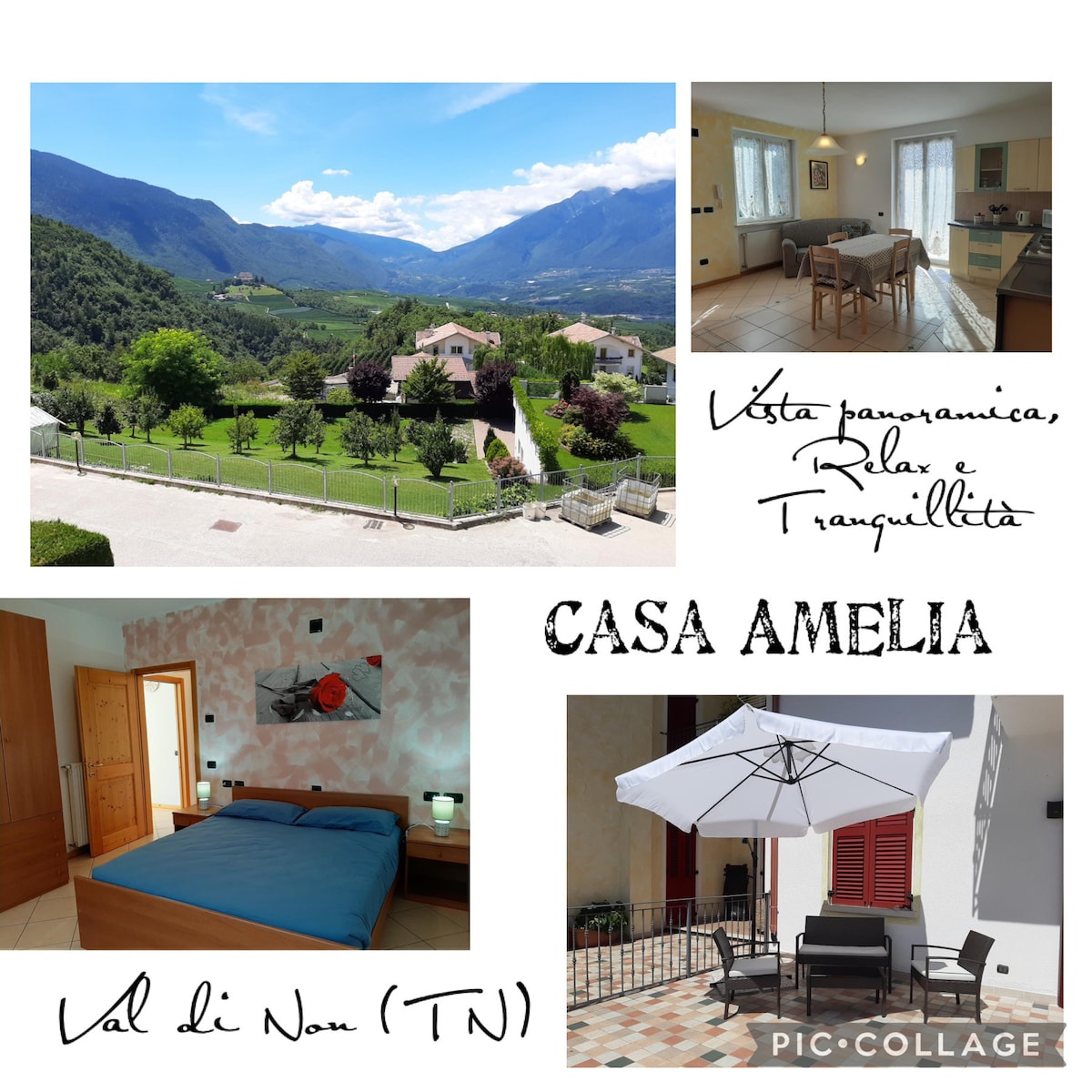 「Casa Amelia」公寓，可欣赏城堡图恩（ Castel Thun ）景观