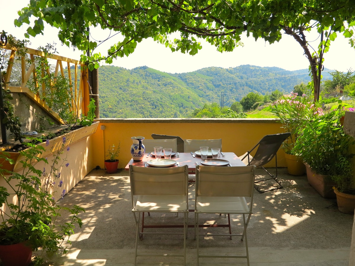 Maison en pierres entièrement rénovée avec vue