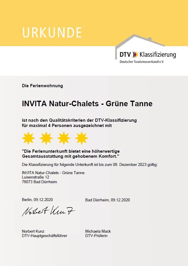 INVITA ® Natur-Chalets Grüne Tanne