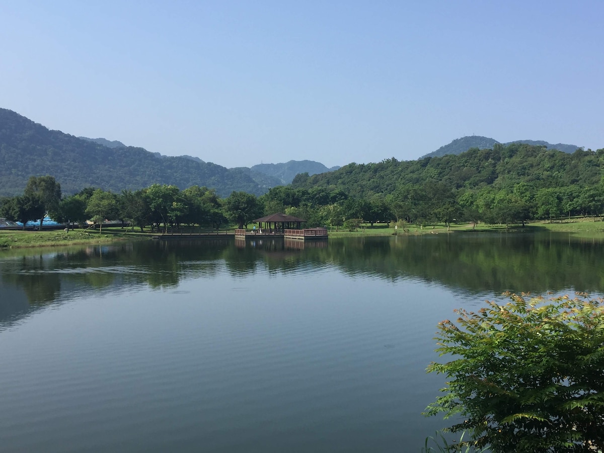 三坑老爹合法平價青年旅館背包客棧，大漢溪左岸單車輕旅行。