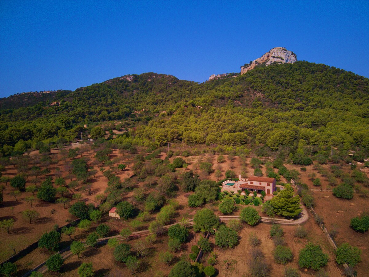 Peaceful farmhouse with infinity pool in S'Horta