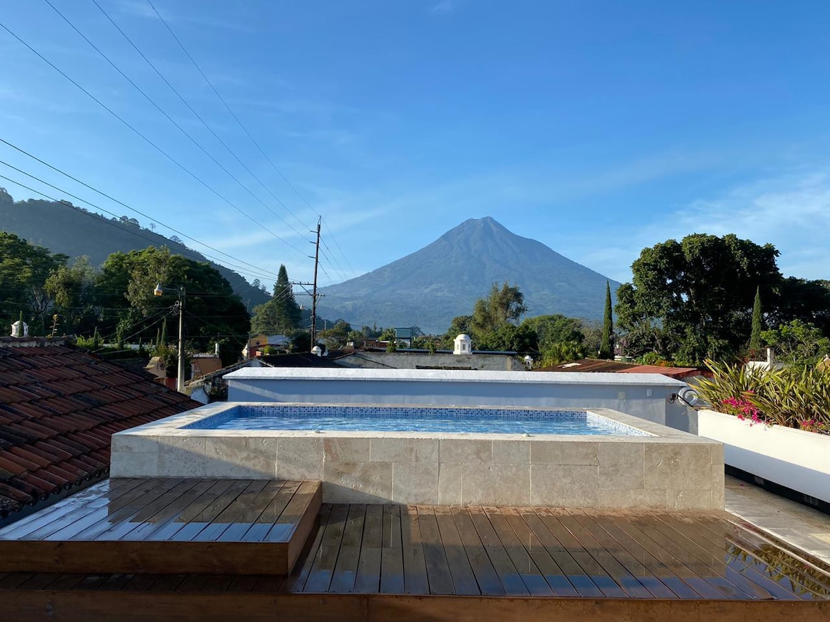 Casa "La Bendición" ，可欣赏美丽的火山景观