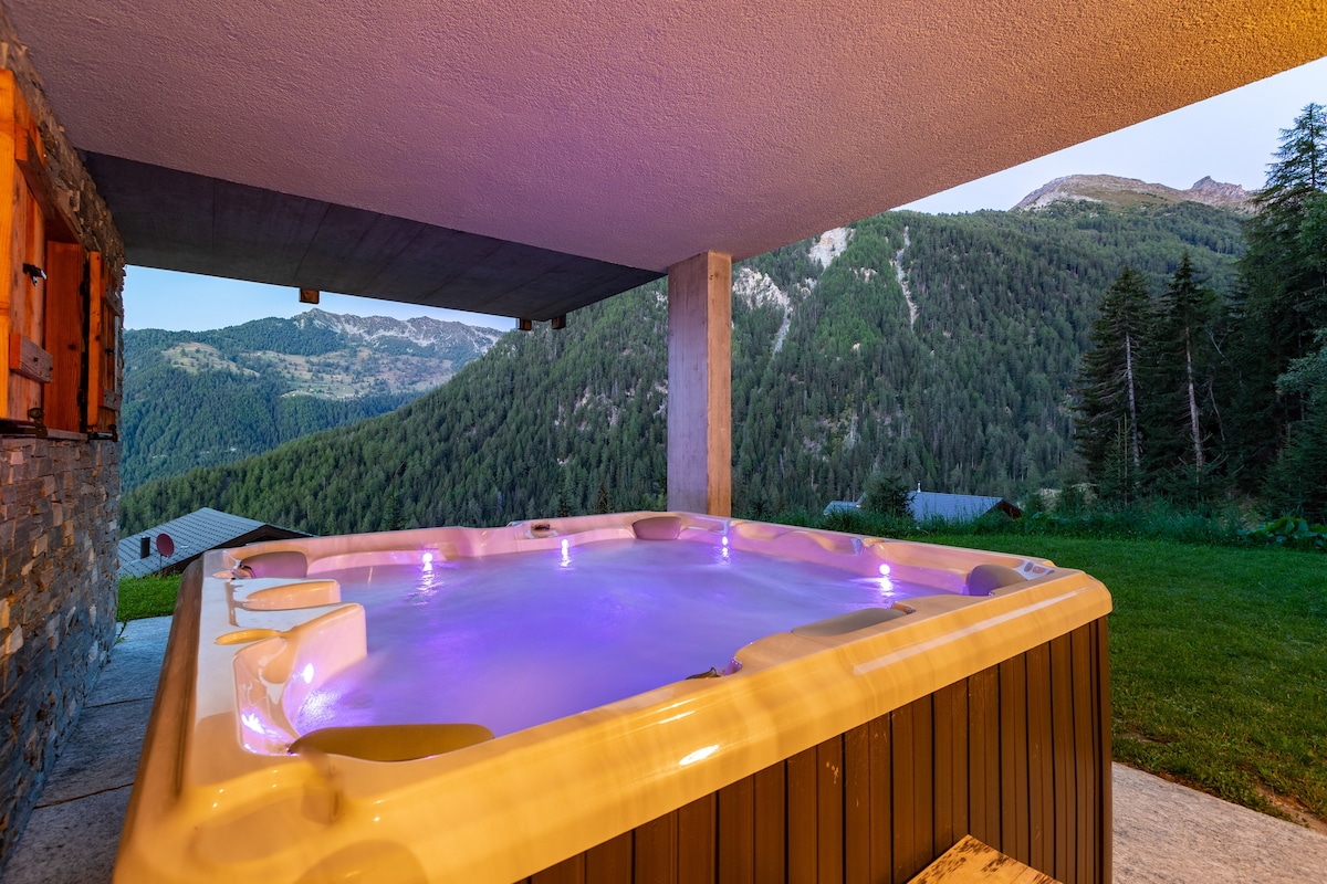 正宗瑞士水疗度假木屋按摩浴缸和桑拿浴室