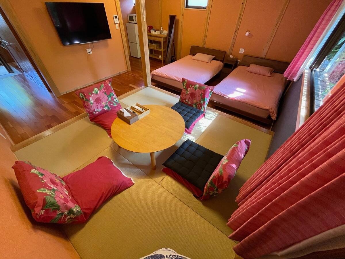 [Fukugi别墅：西客房]高级双床房40平方米（早餐和晚餐：收费）