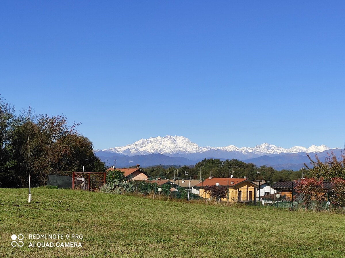 romantica casa di campagna, vista monte rosa, WiFi