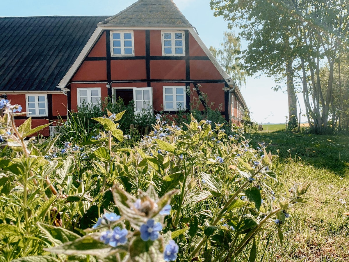 Strandgården - idyllisk firlænget gammel gård