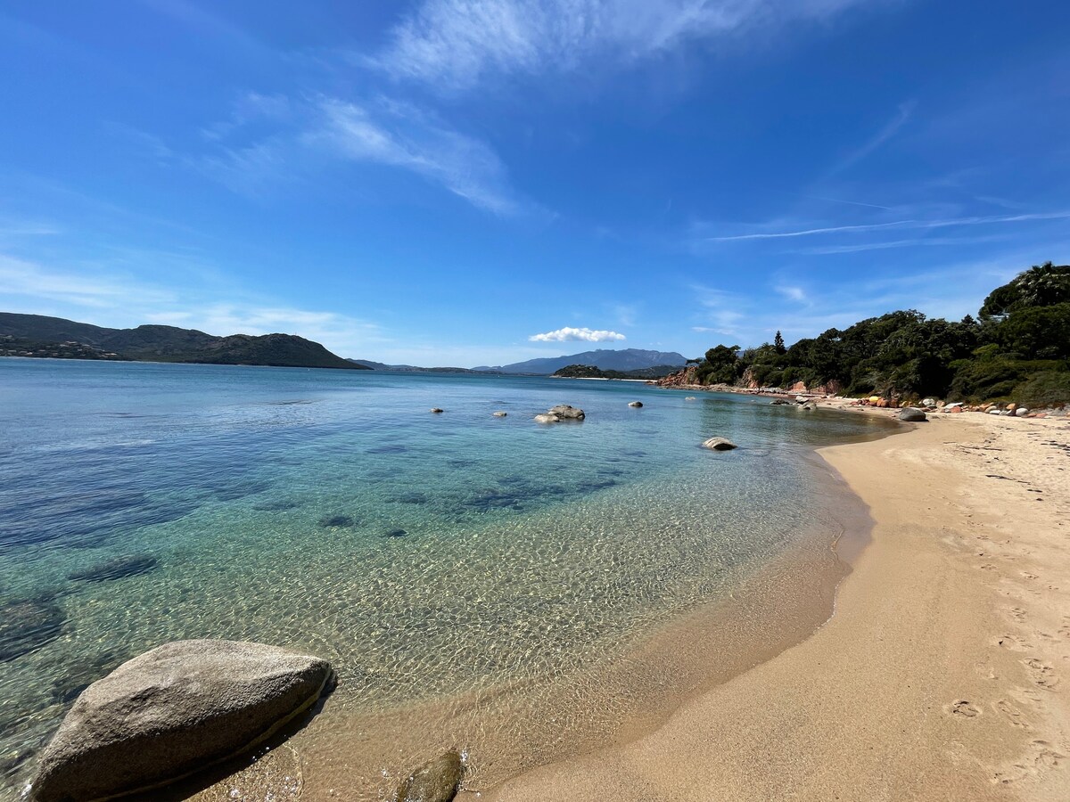 Domaine Cala Rossa美丽的海滩泳池别墅，距离50米