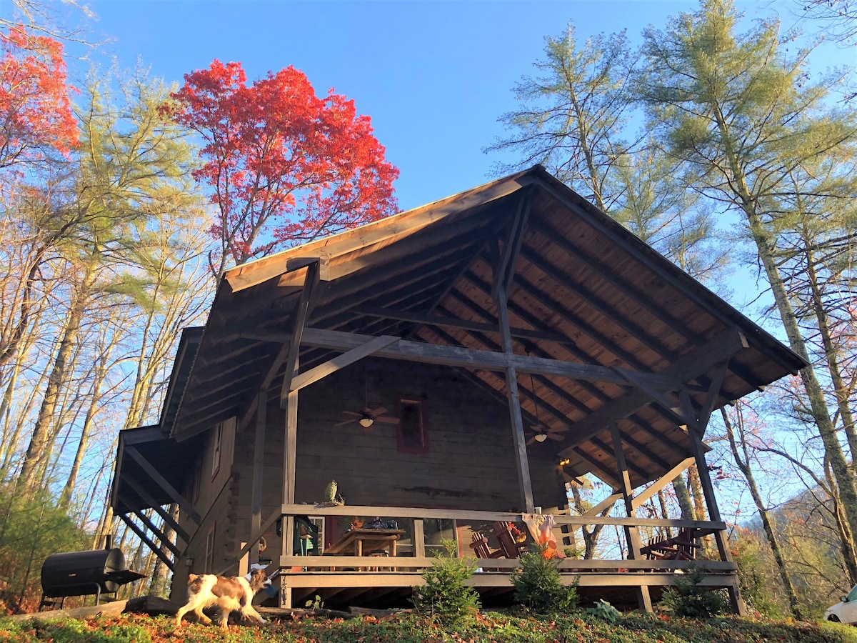 Luxury 4BR Log Cabin, Hot Tub, WiFi, Dog Friendly!