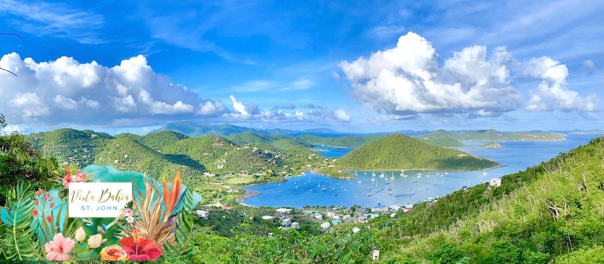 珊瑚湾套房海景和热带岛屿景观