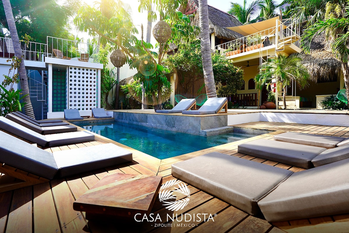 Casa Nudista -带6号和9p空调的共享宿舍