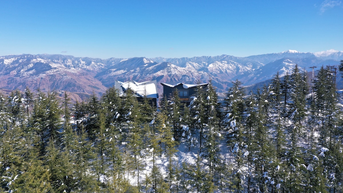 Perched on mountain top