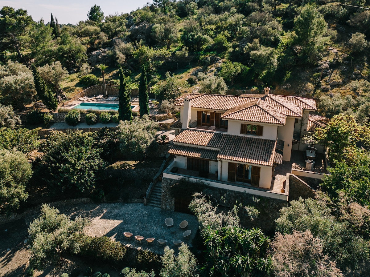 豪华别墅，私人山区， Sierra Tramuntana