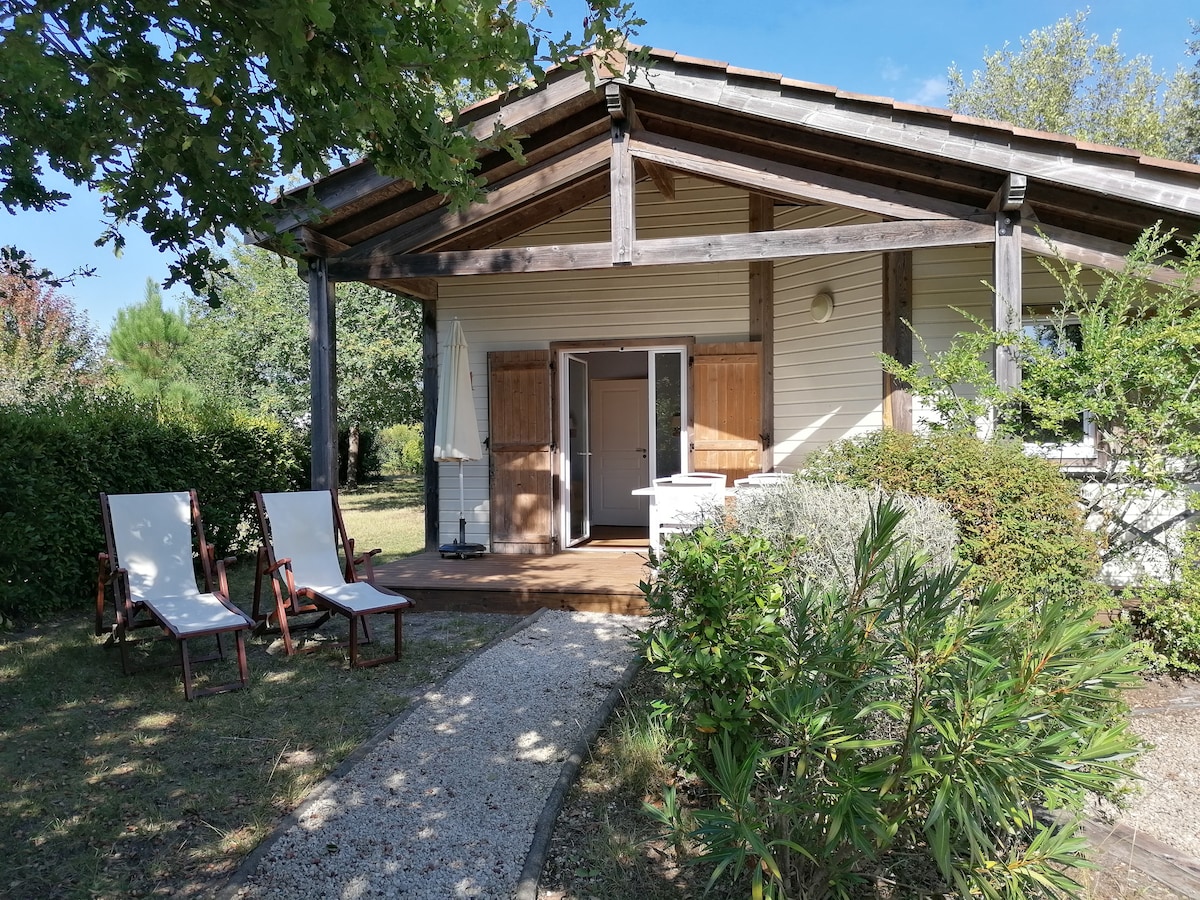 Près Biscarrosse, maison 4 pers, piscine, wifi