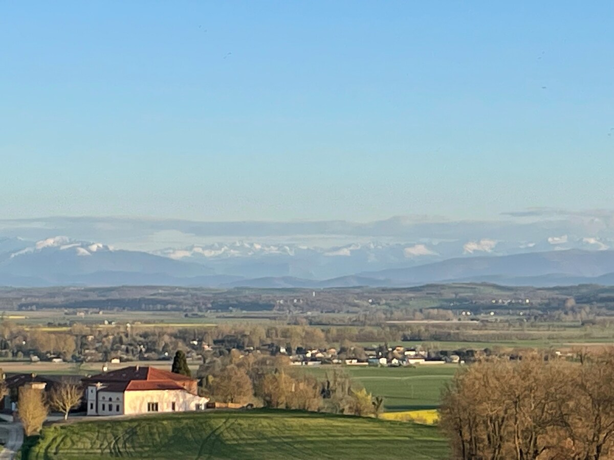 Domaine de Quintalone vue Pyrénées, sud Toulouse