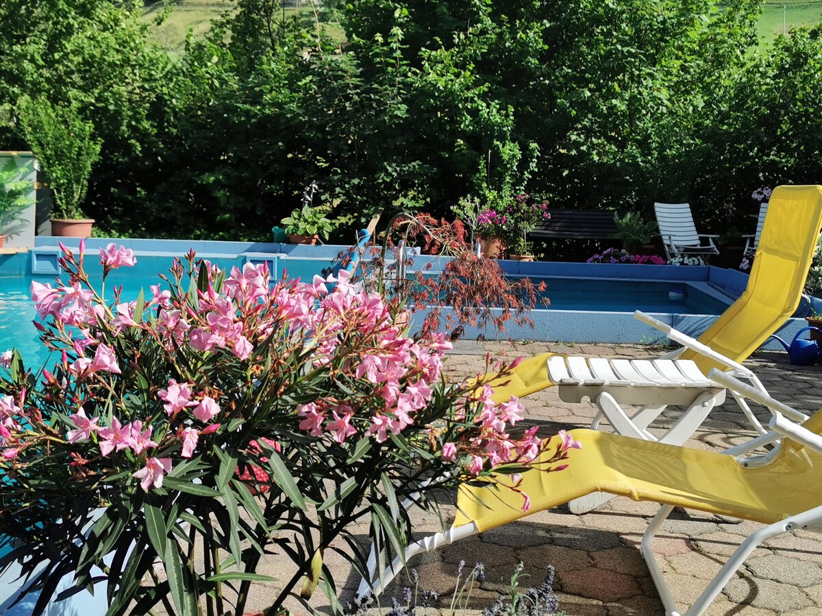 2 Wohnungen mit Pool und Sauna für 10 Pers.