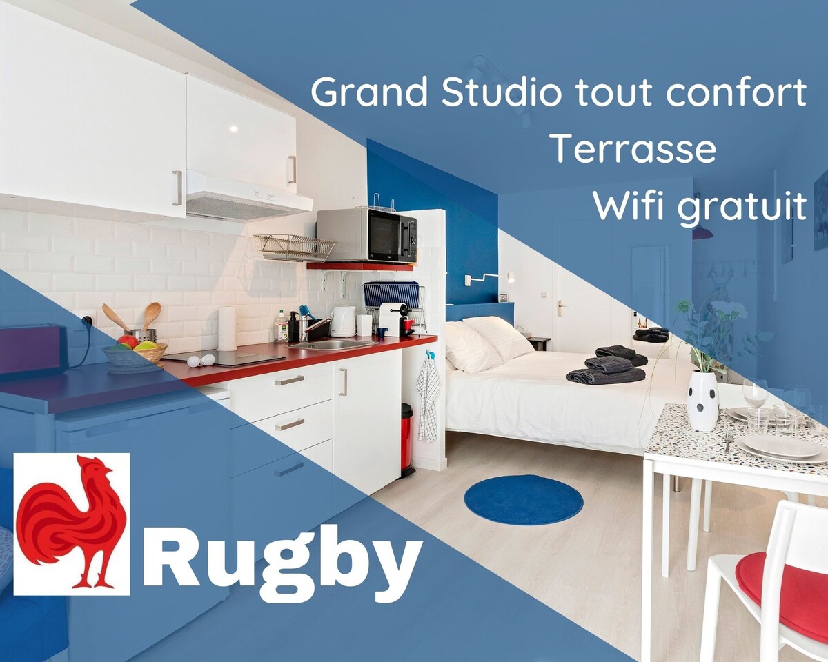 Studio Rugby ✦Terrasse ✦Les Logis de Marcoussis