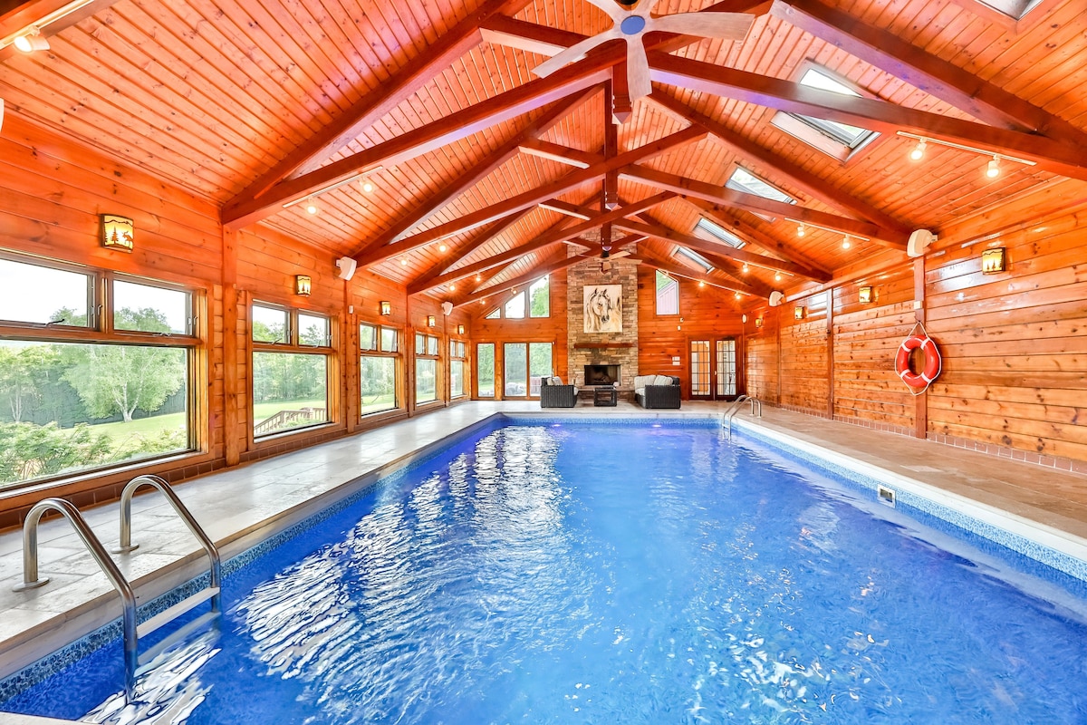 Windham私人室内恒温泳池，最多可容纳12人
