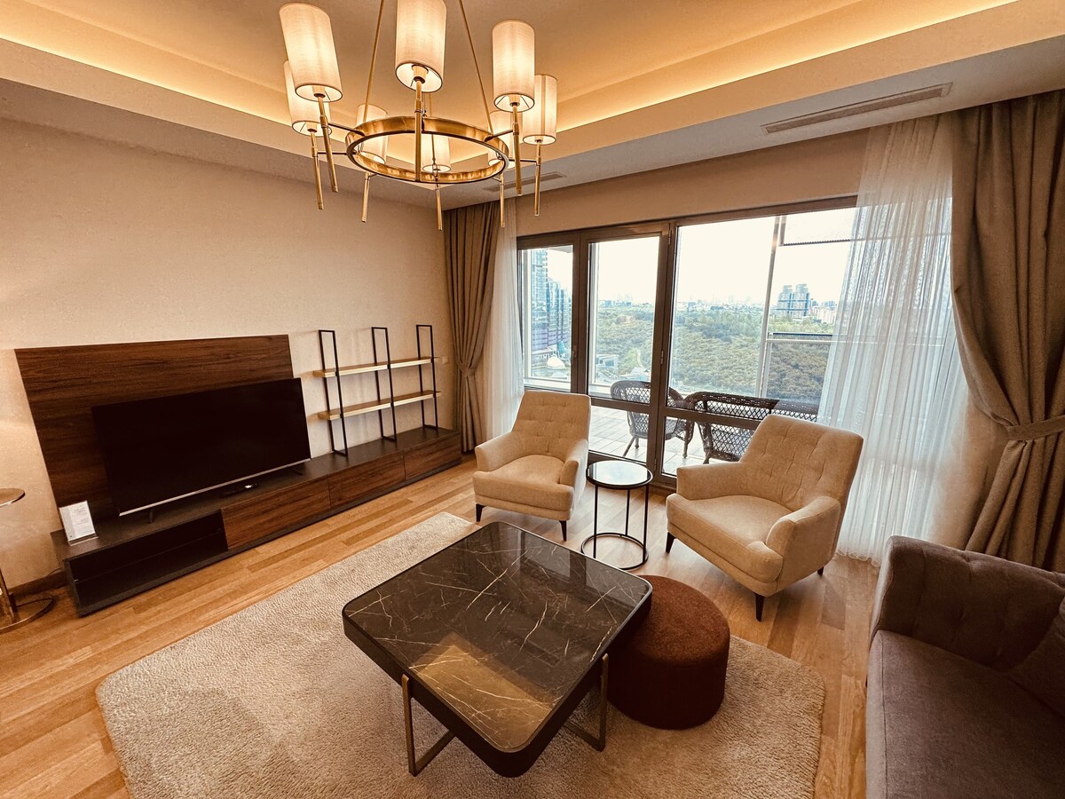 Fully furnished 2+1 two Bedroom Suite Maslak 1453