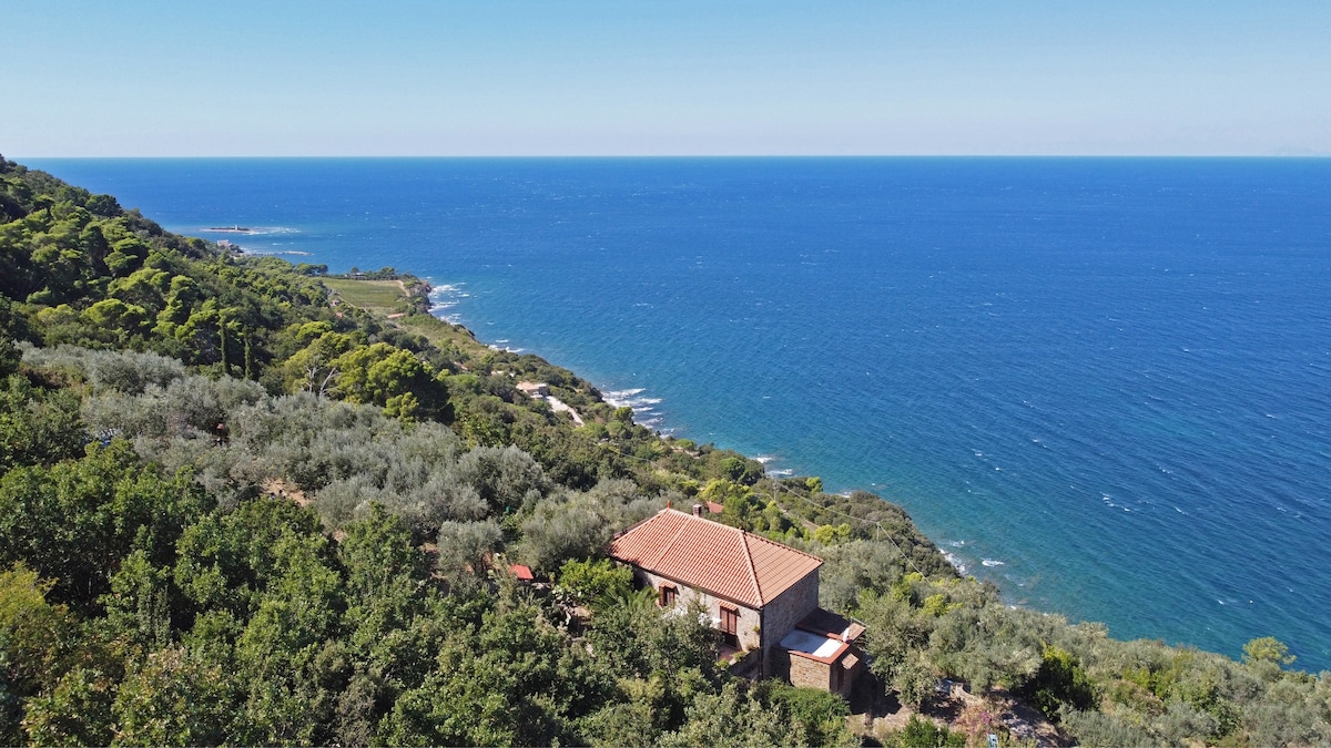 Casale panoramico in Cilento per 6