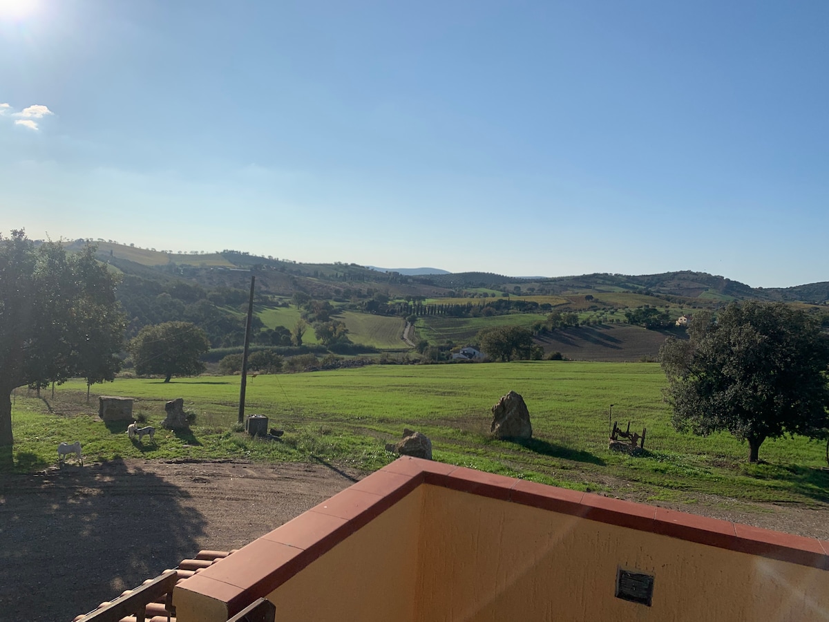 位于马雷马（ Maremma ）乡村的房子，可欣赏阿根里奥（ Argentario ）美