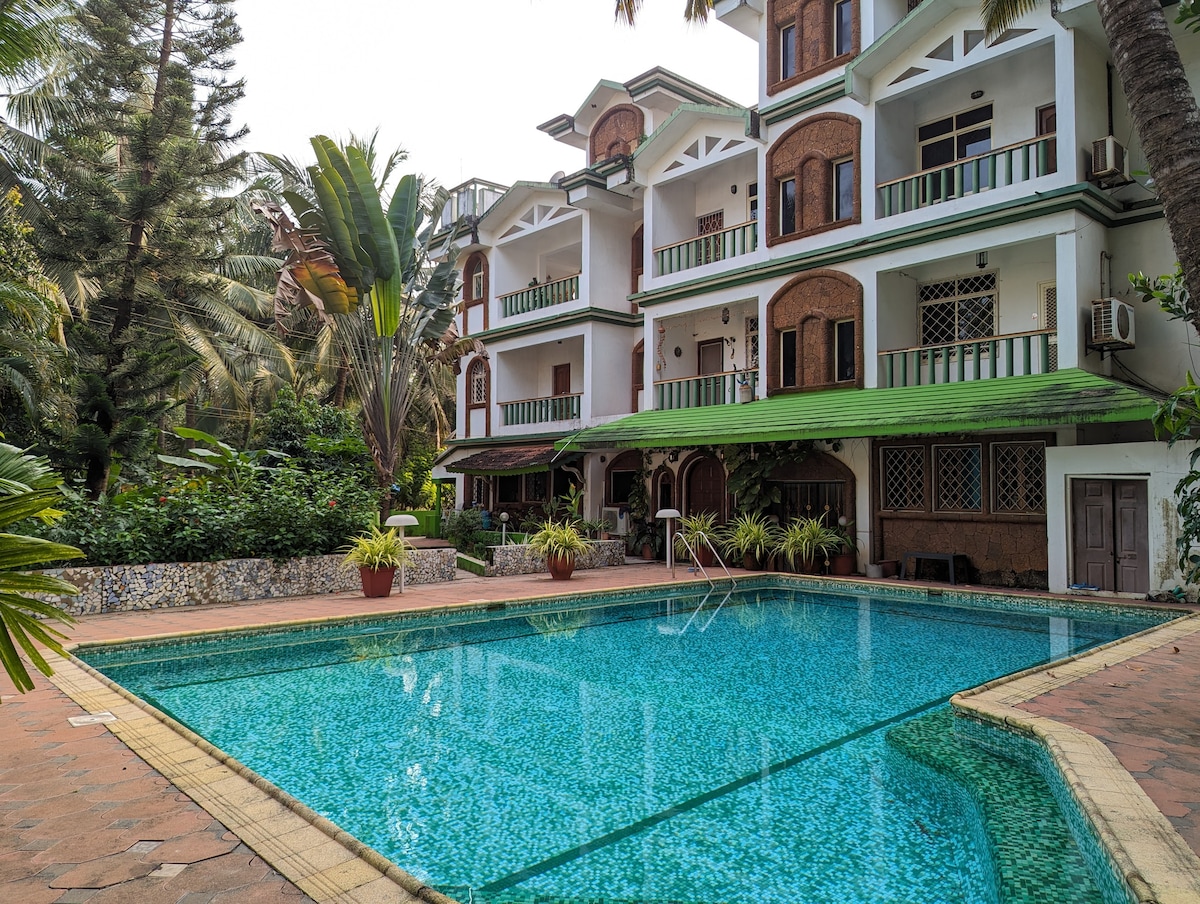2BK apartment in Goa with Swimming pool