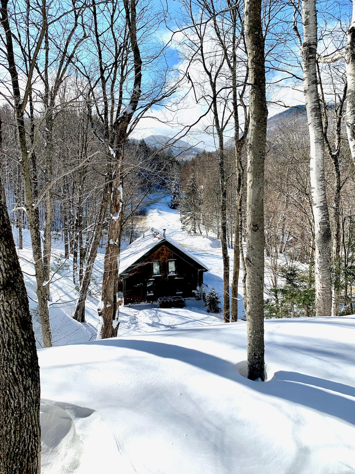 Stowe Cabin: Hot Tub, Stream, Trails. Rated Top 1%