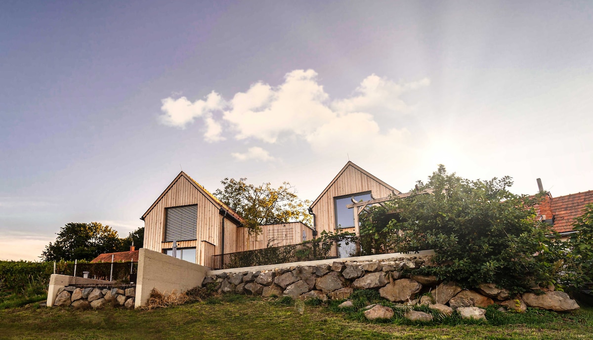 Ferienhaus mit Sauna im Weingarten