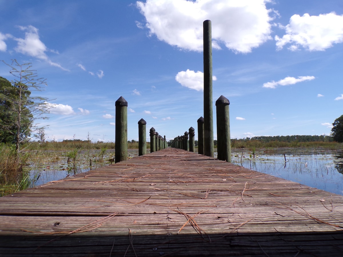 Family-sized lakehouse w/ dock. Near Gainesville!