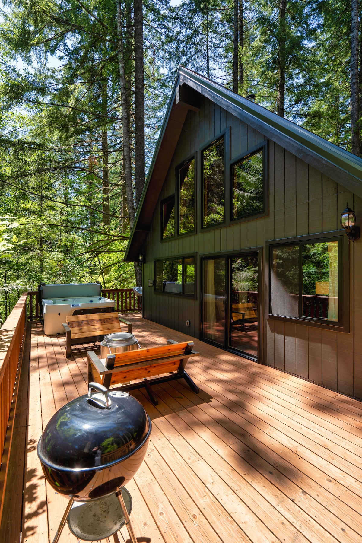 Retro Modern Cabin-Seasonal Stream & HotTub-Dogs 👍