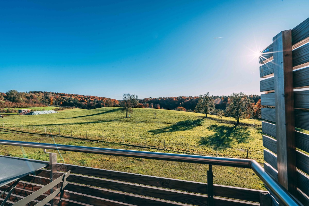 Erlebnishof & Spa : Studio Deluxe Natur Terrasse