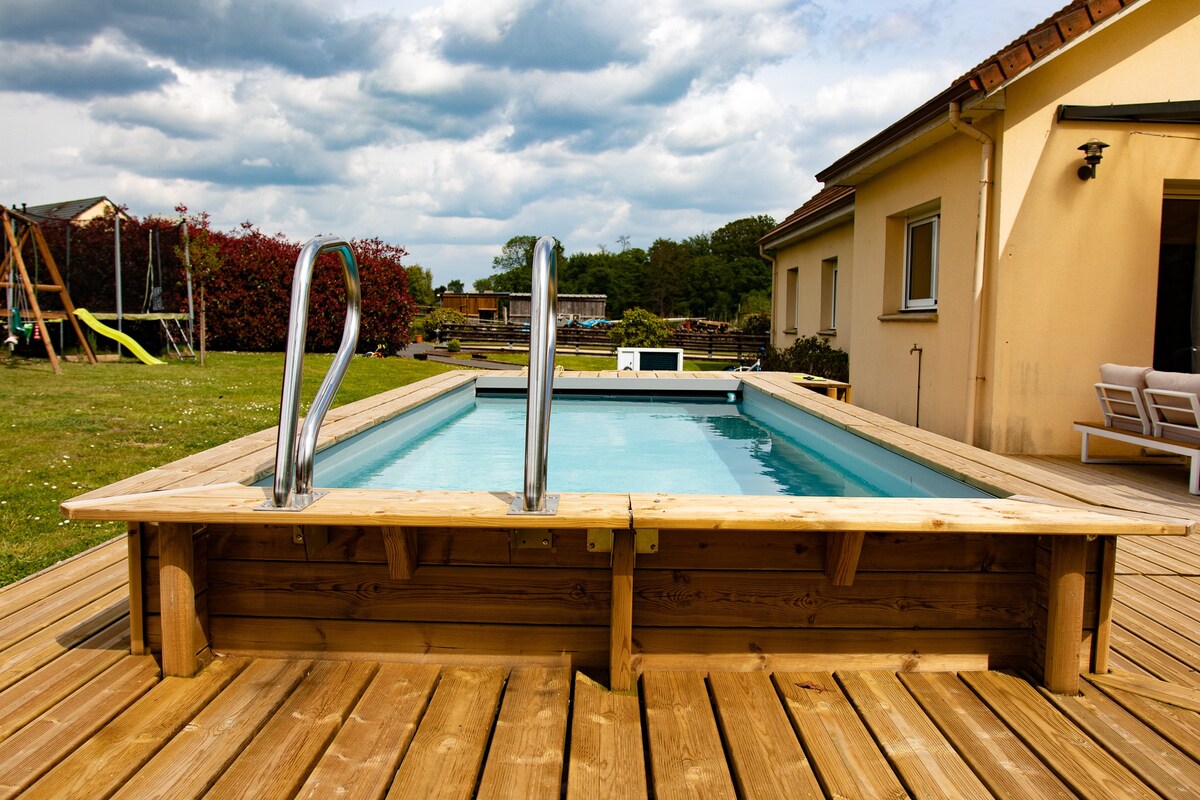 Grande maison avec piscine pour les familles