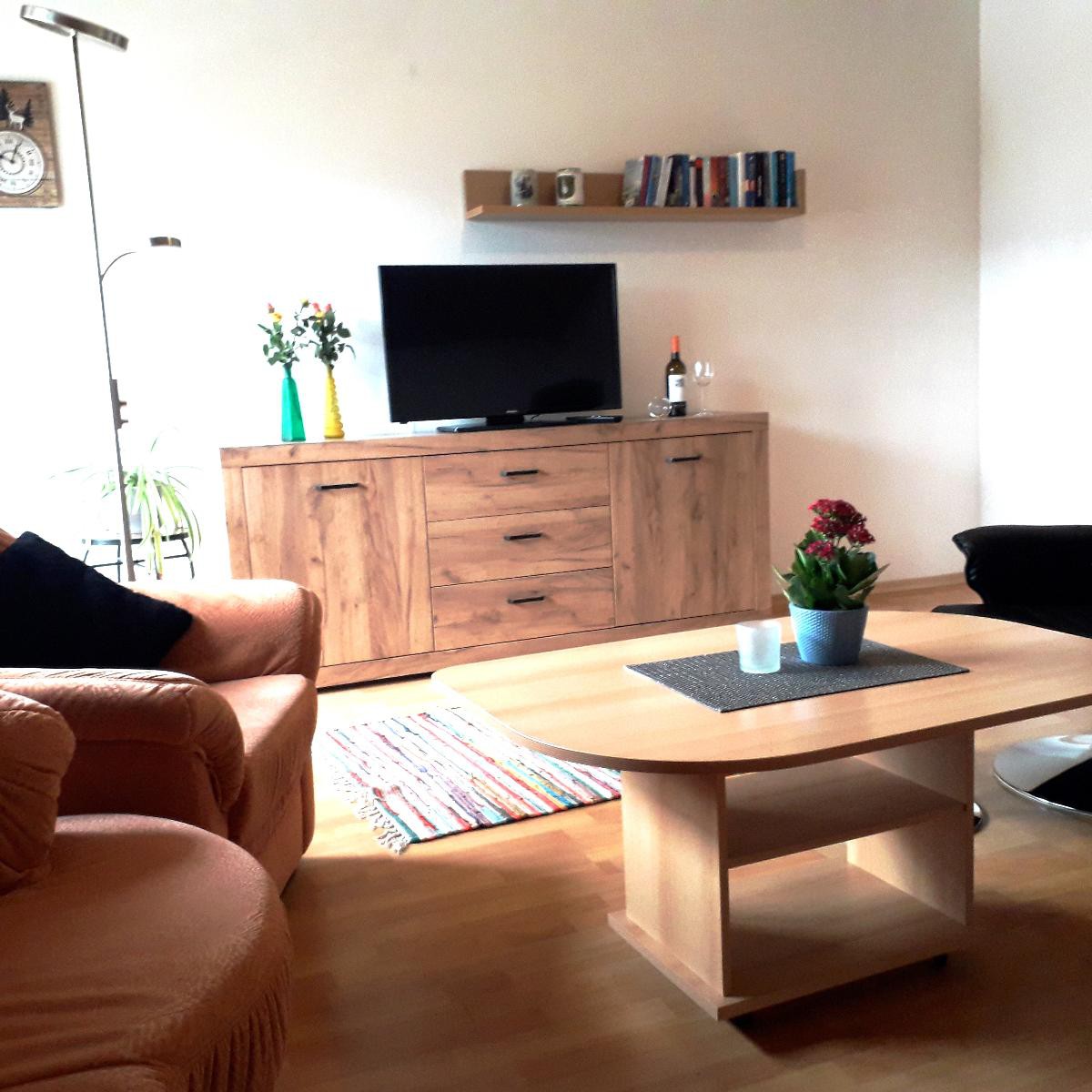 Ferienhaus Wellisch (Lohberg), FeWo  2, Zirbe, 100 qm mit Wohnzimmer