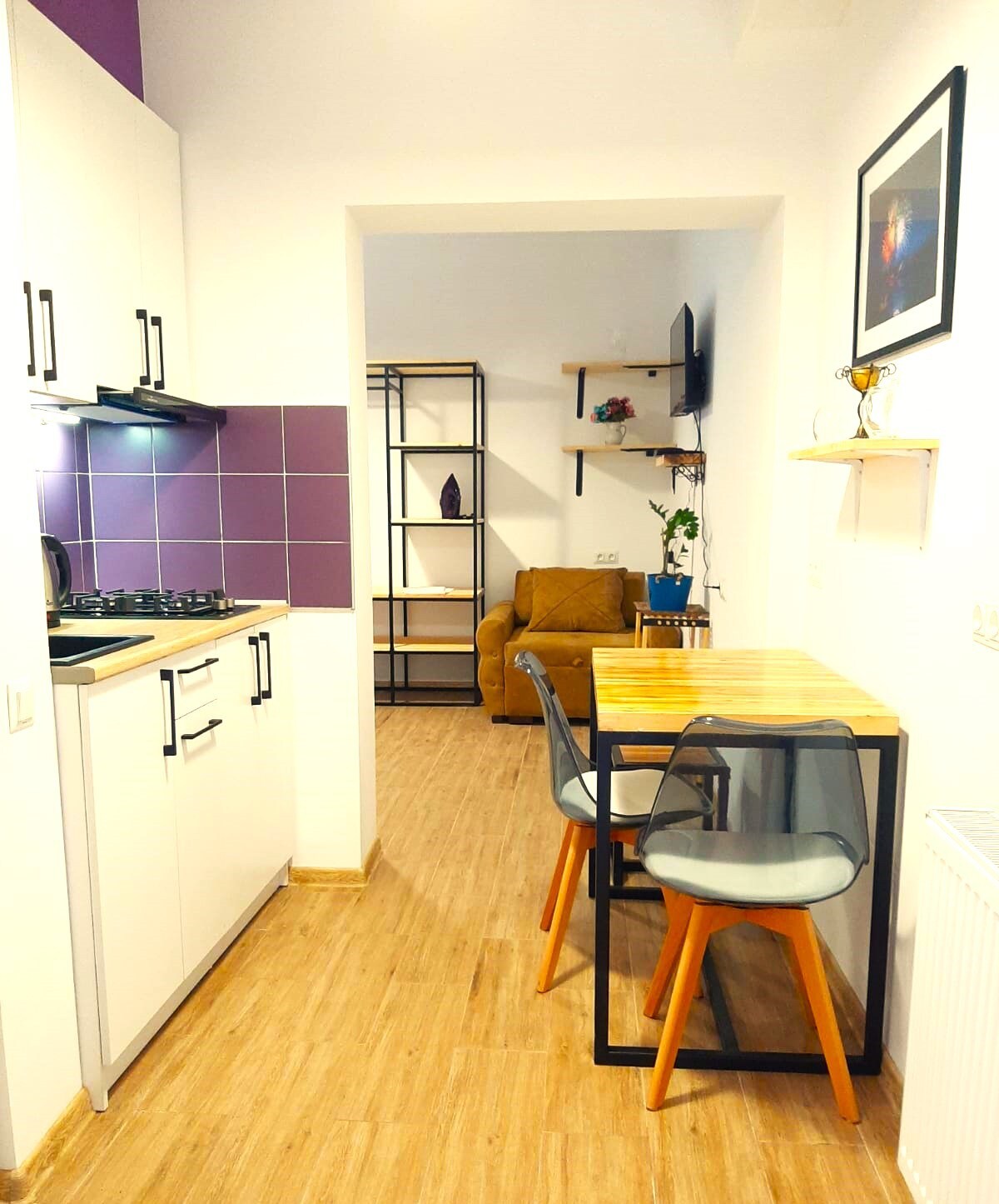 Violet Colour Apartment with Terrace