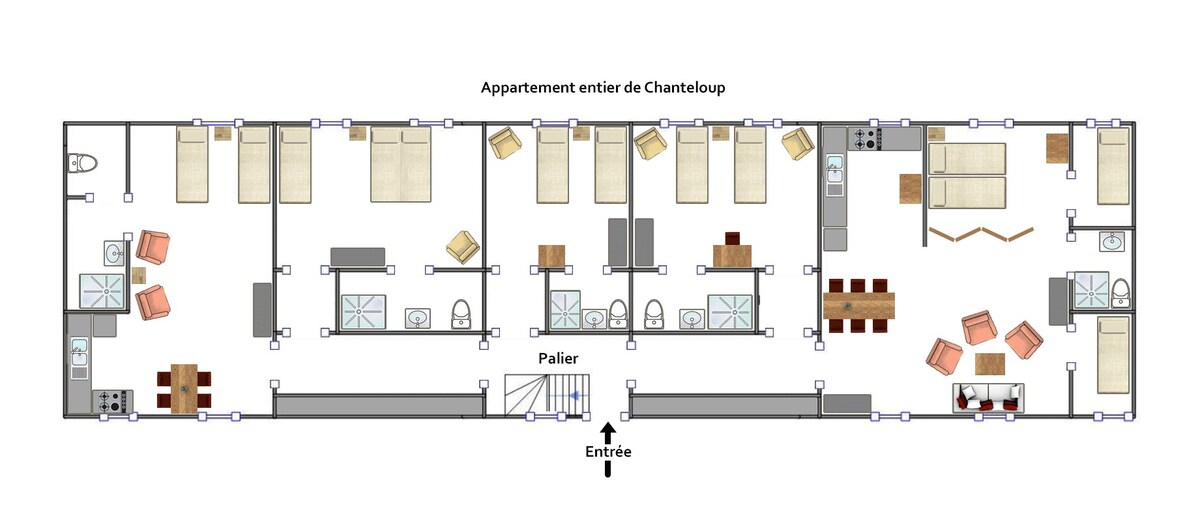 L'appartement intégral du domaine de Chanteloup