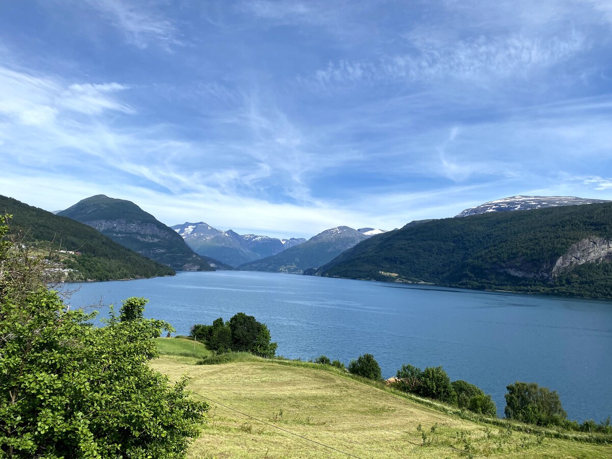 Stryn - Faleide -带峡湾景观的小屋，朝向碗