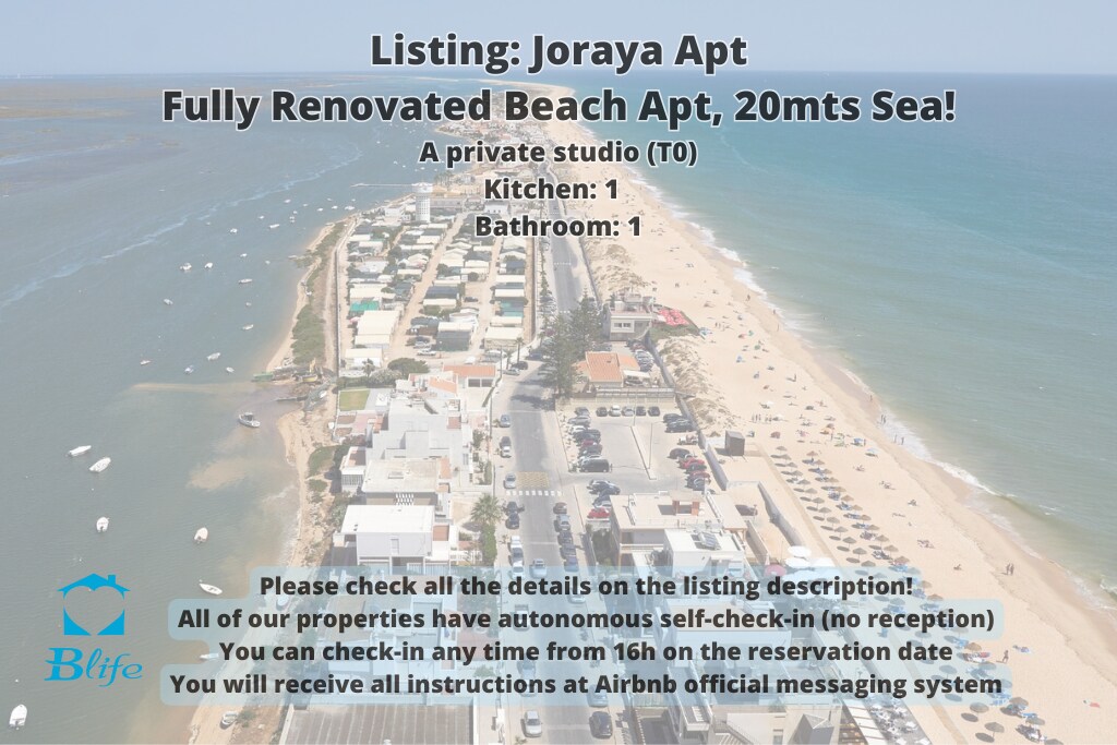 Joraya公寓！全新装修的海滩公寓，距离大海20米！