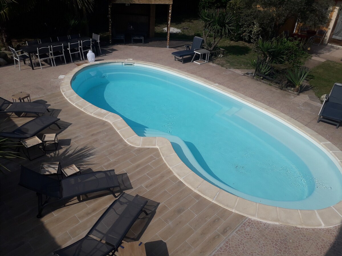 Villa + duplex pour 10  piscine  Lacanau Lac