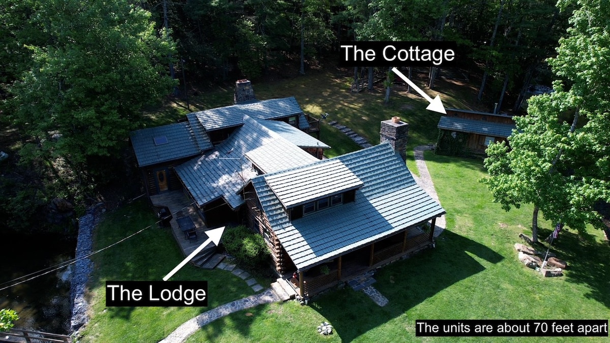 宽敞的4卧Creekside Lodge ，欢迎团体入住