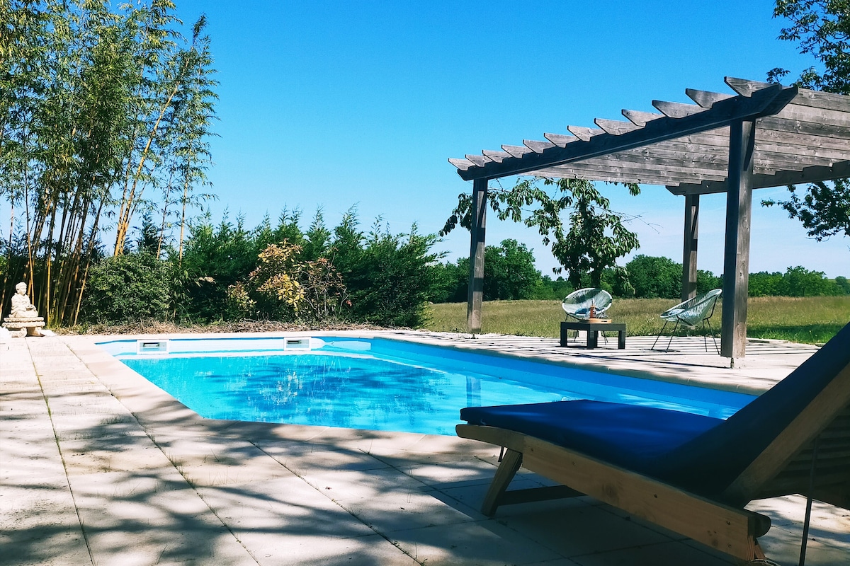 Gîte Mandrau son spa bulle et sa piscine privée