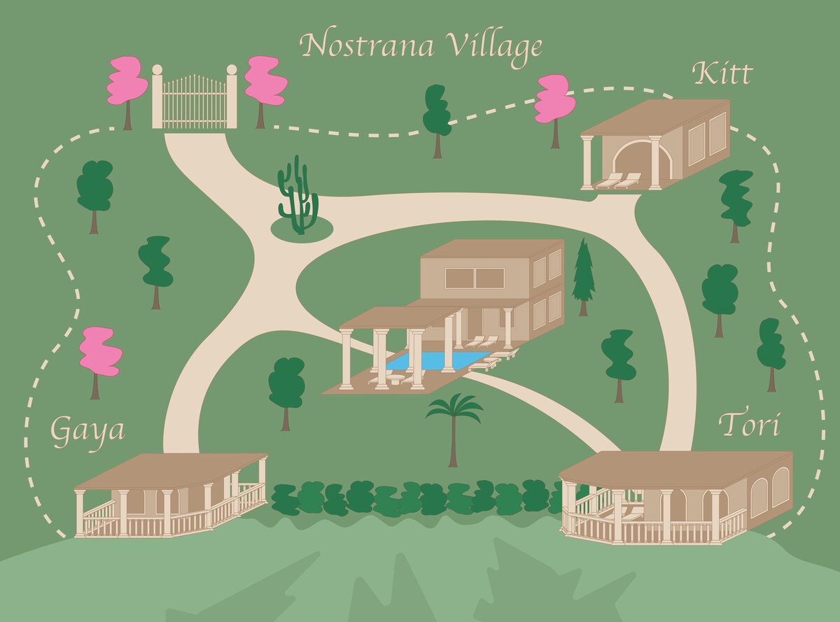 诺斯特拉纳村（ Nostrana Village ）吉特公寓，可欣赏花园景观