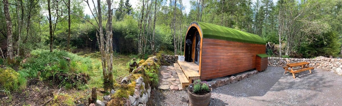 NC500 Base Camp. Glamping Pod surrounded by nature