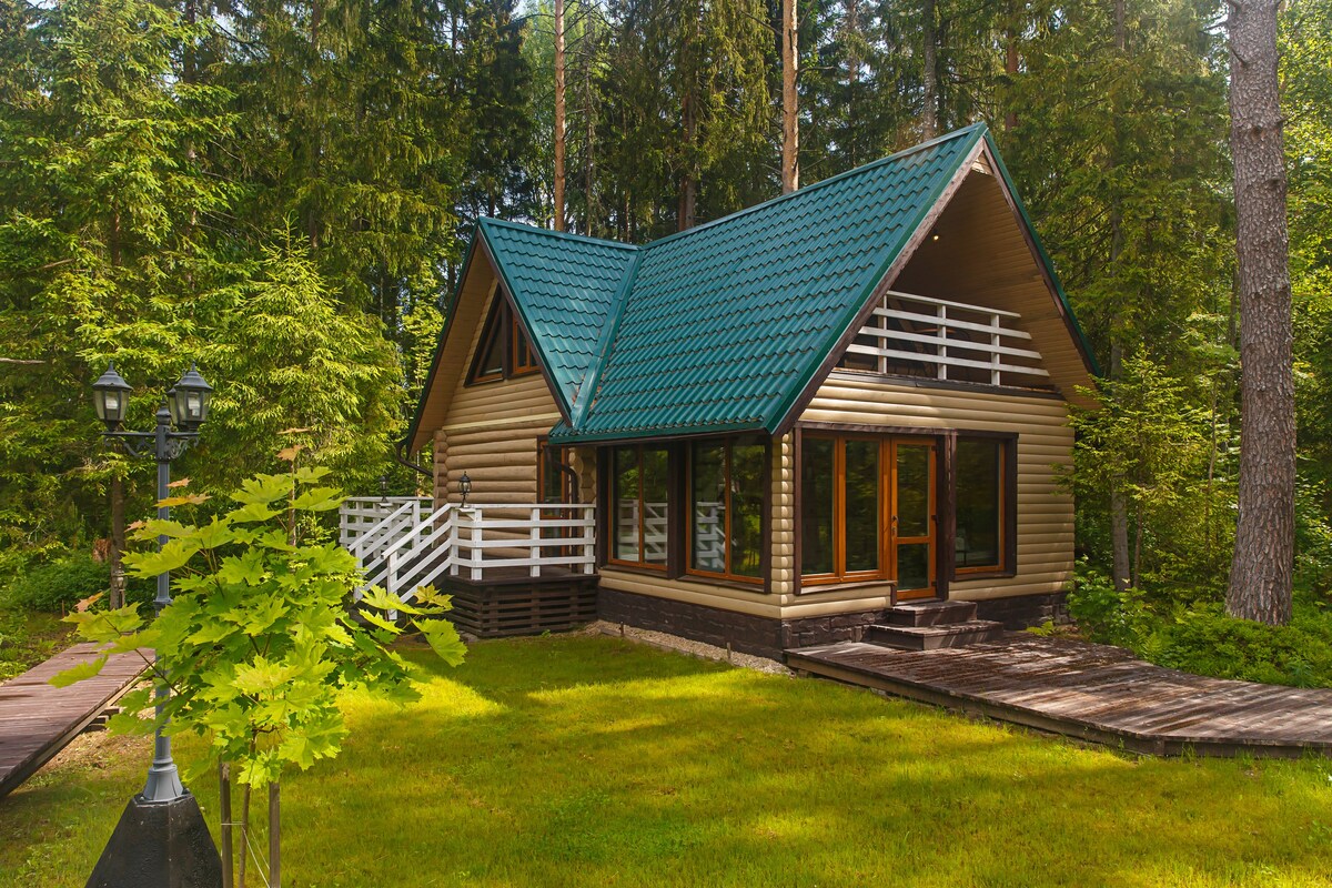Уютный дом для тихого отдыха на природе